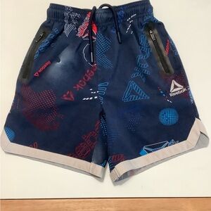 Reebok Boys Blue Graphic Shorts